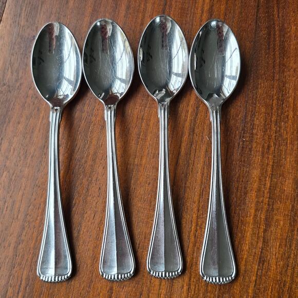 Towle Hamilton Teaspoons Stainless Steel Germany 18/8 Satin Handle Set of 4 - Picture 1 of 7
